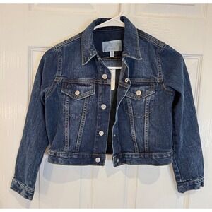 Gymboree Girls Denim Jean Jacket Medium 7-8 Button Front Long Sleeve‎